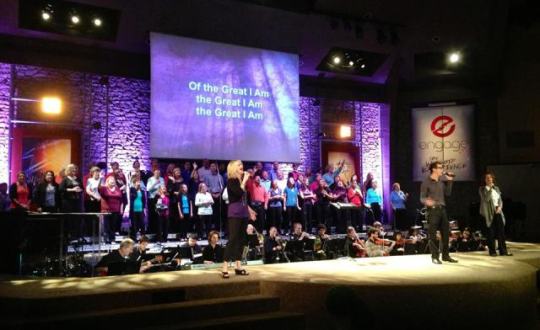 The Mount Pleasant Christian Church Choir in Indianapolis, IN, directed by Brian Tabor, September, 2013.